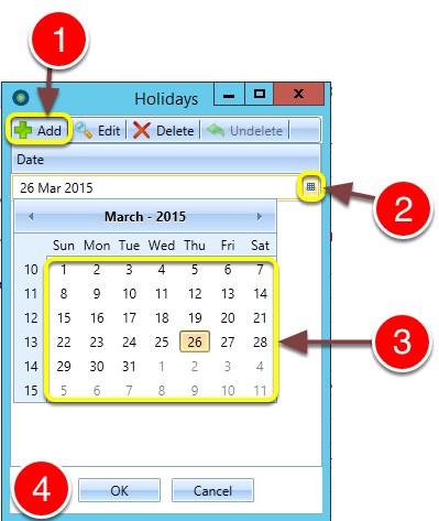 Set Holidays