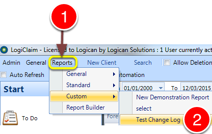 Open the Report window