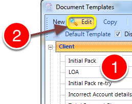 Select the template required to be sent as a SMS