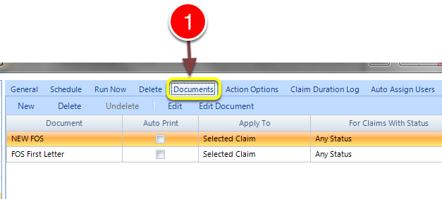 Open the Documents tab