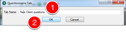 Set the questionnaire's name