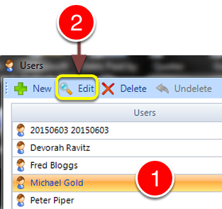 Select the required User