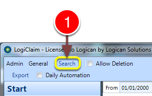 Open the Search window