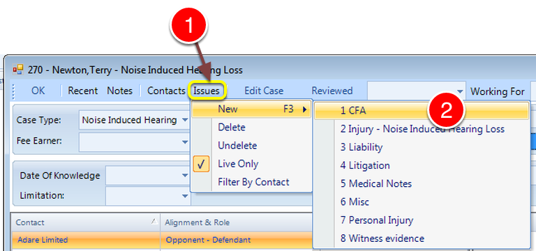 Add a \"CFA\" issue