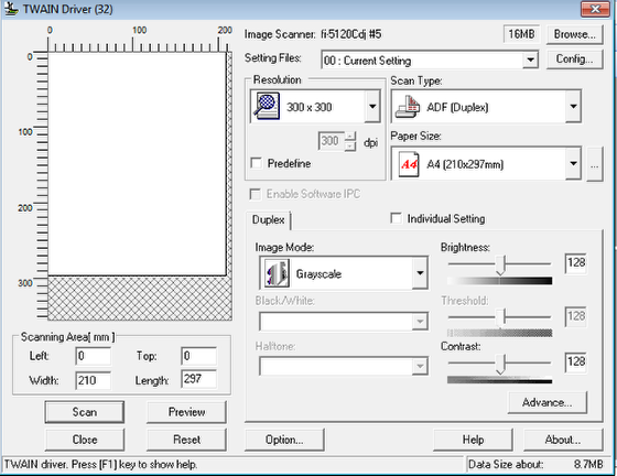 Configure your scanner settings