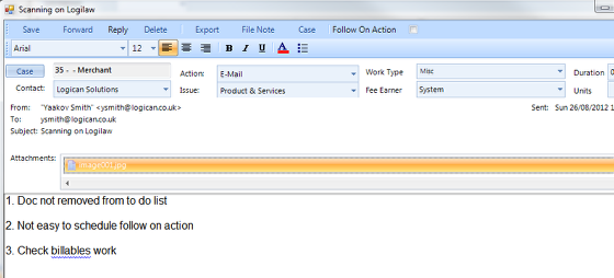 Double click on an item to view (and edit) the details of the document