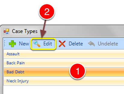 Edit a Case Type