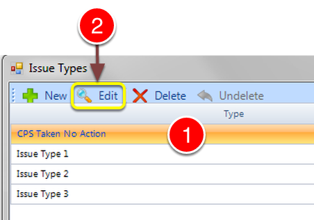 Edit an Issue Type