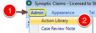 Open the Action Library