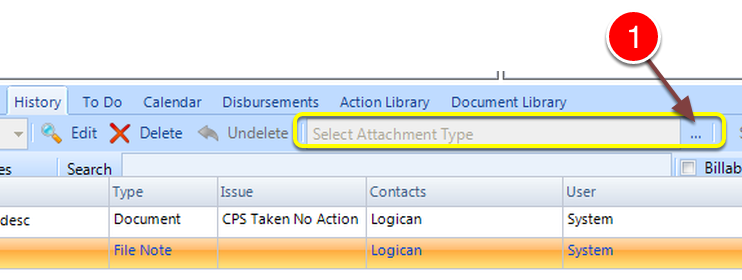 Select the Action Type