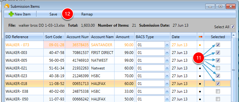 Saving the customer details