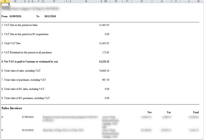 The excel export show all the information in a single spread sheet