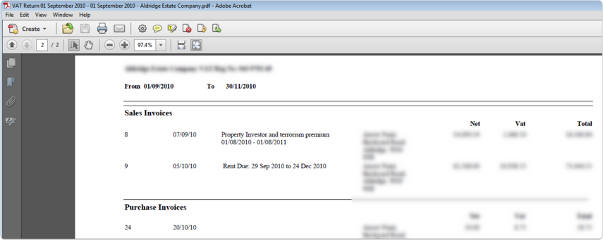 The detailed list on subsequent pages