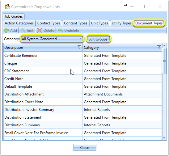 Customizable Dropdown Lists