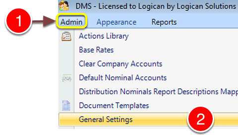 Open General Settings