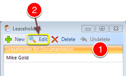 Edit a Leaseholder