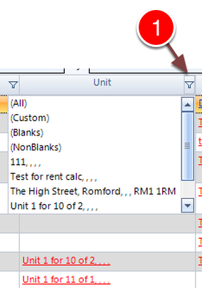 Open a filter list
