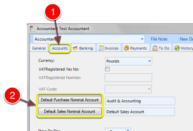 Open the Accounts window