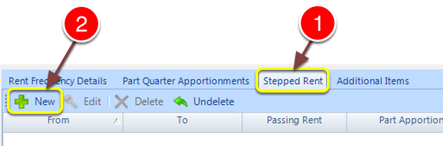 Open the Stepped tab