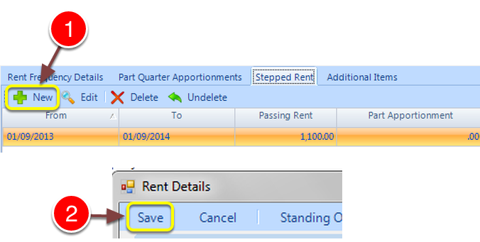 Finishing Inserting Your Rent Details