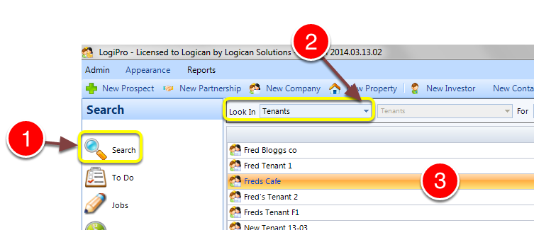 Search for a Tenant