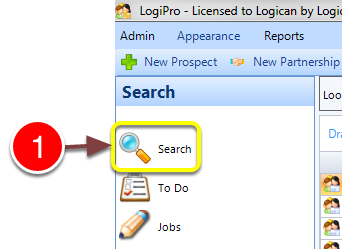 Open the Search window