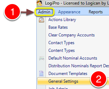 Open General Settings