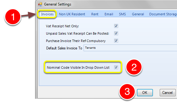 Select the setting