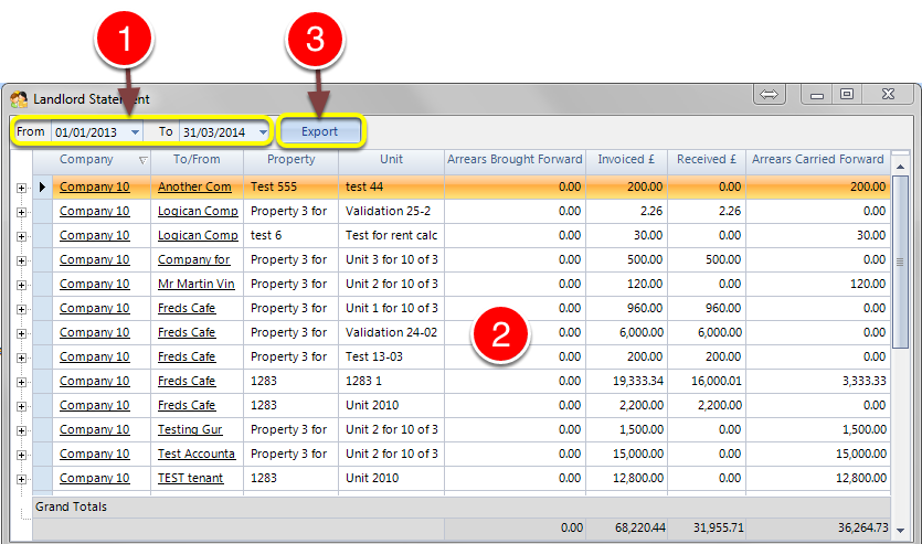 Select the correct dates