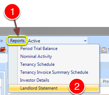 Select the Landlord Statement