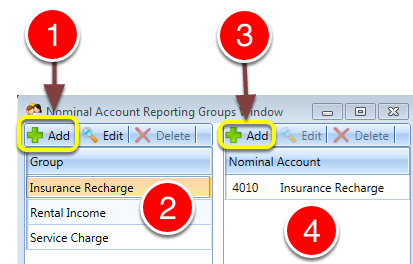 Create a New Group and add Nominal Accounts to it
