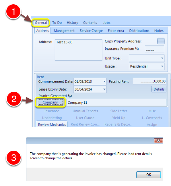 Select an On Behalf of Company