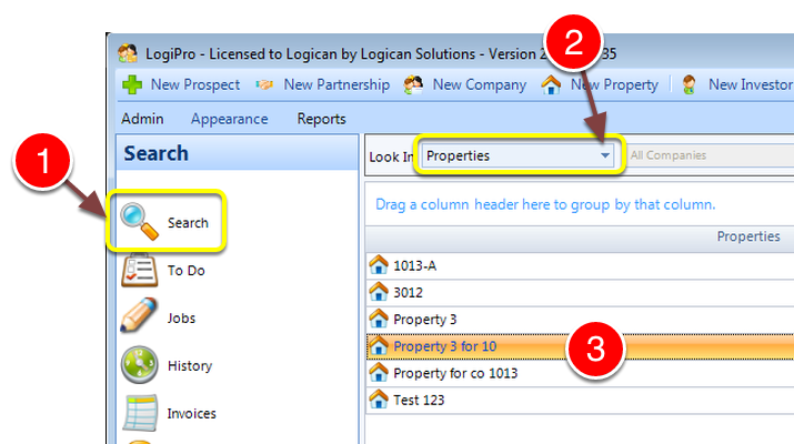 Select a Property