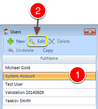 Edit the User