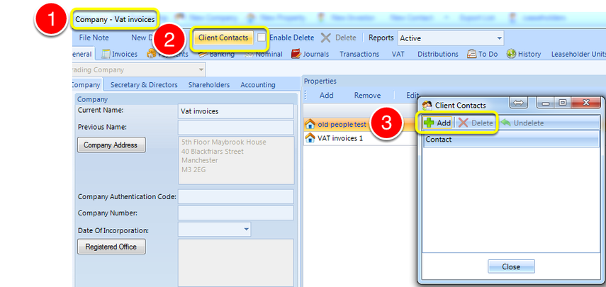 Making a transfer to client appear in the report