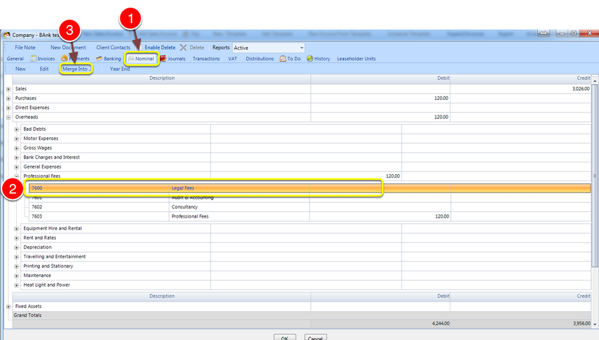Merging Customer Nominal Accounts