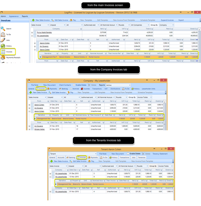 View the Invoice
