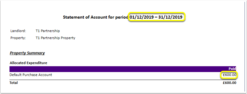 Statement Of Account