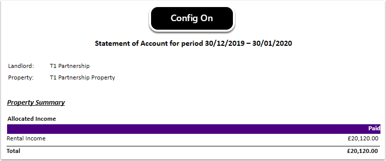 Statement Of Account