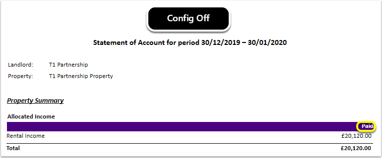 Statement Of Account