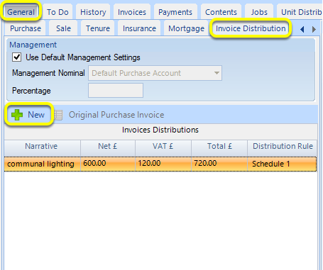 Invoice Distribution Setup without a Purchase Invoice