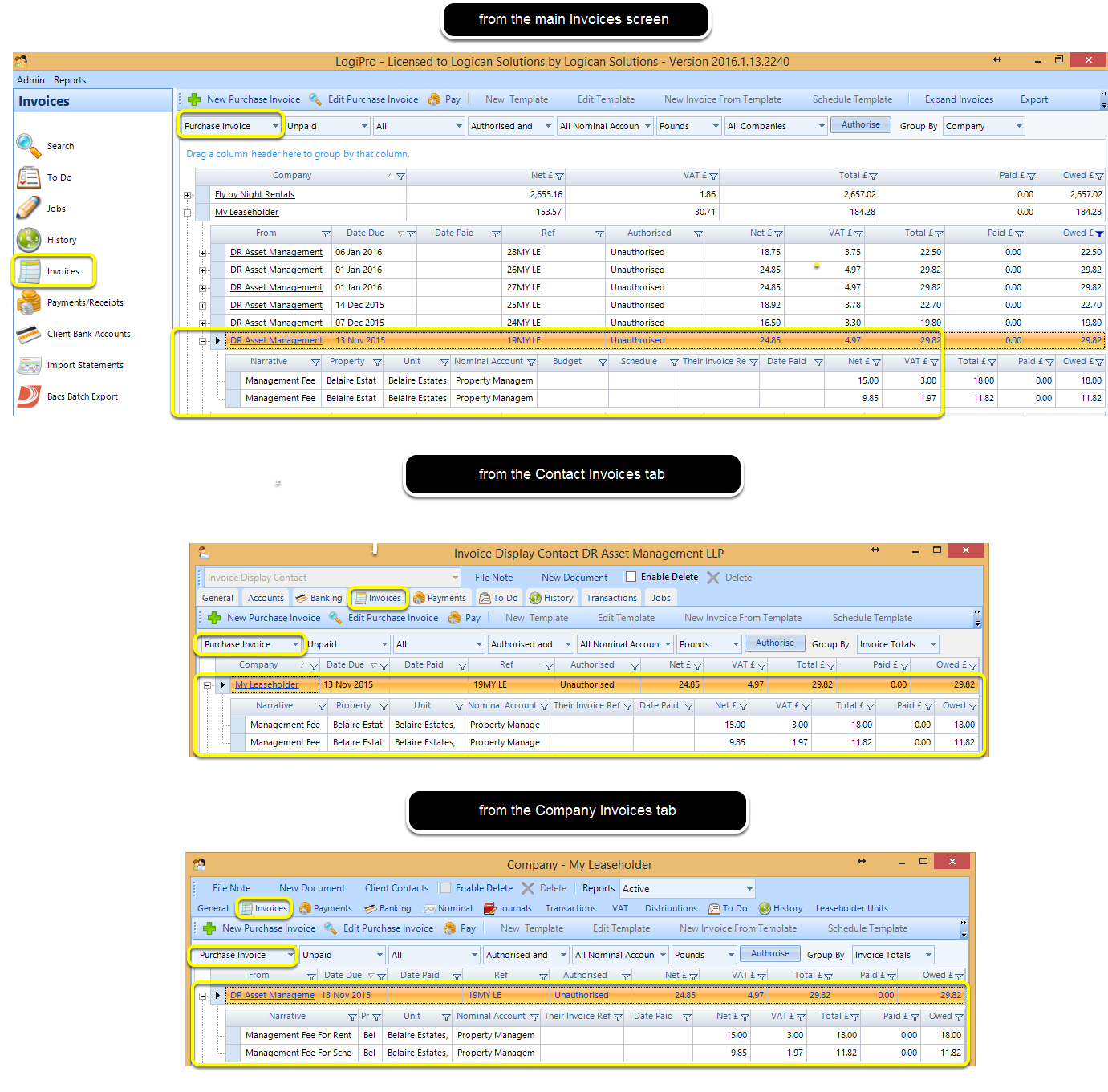 View the Invoice