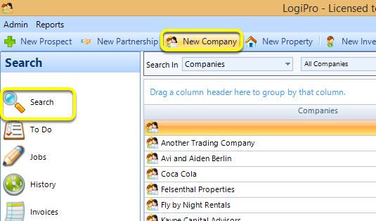 Add a Leaseholder as a Company