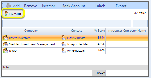 Add Investors
