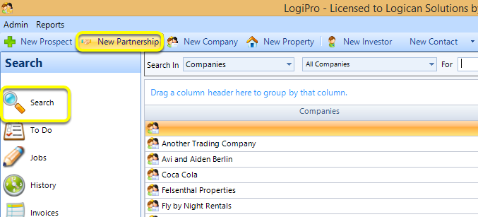 Add a Partnership