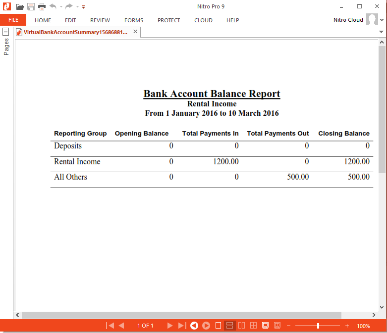 PDF Report