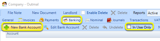Create the Bank Accounts