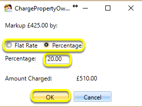 For Client Transfer method only - Apply the rate