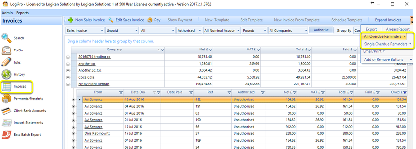 Print Invoices When Print Overdue Reminders