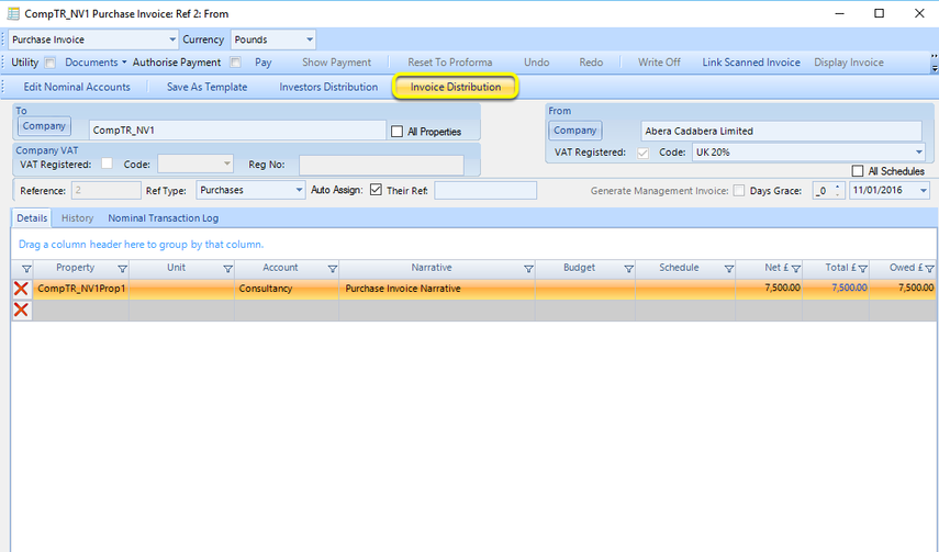 From a Purchase Invoice